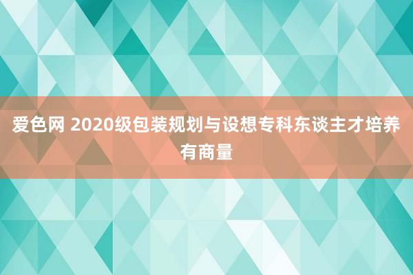 爱色网 2020级包装规划与设想专科东谈主才培养有商量