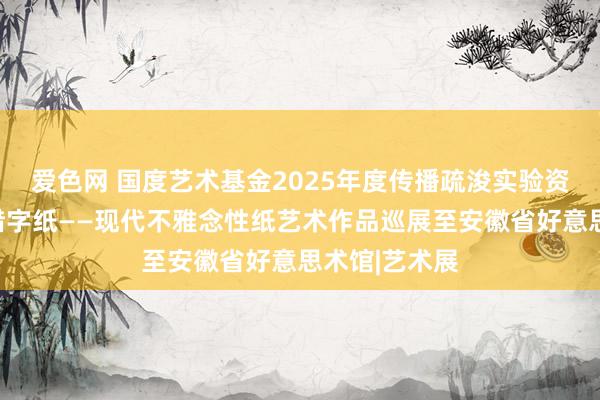 爱色网 国度艺术基金2025年度传播疏浚实验资助容貌｜敬惜字纸——现代不雅念性纸艺术作品巡展至安徽省好意思术馆|艺术展