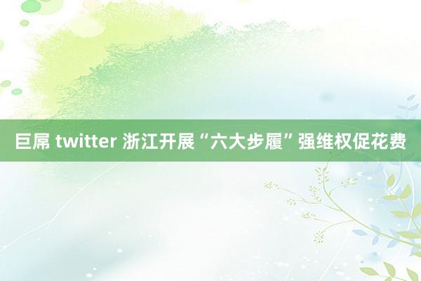 巨屌 twitter 浙江开展“六大步履”强维权促花费